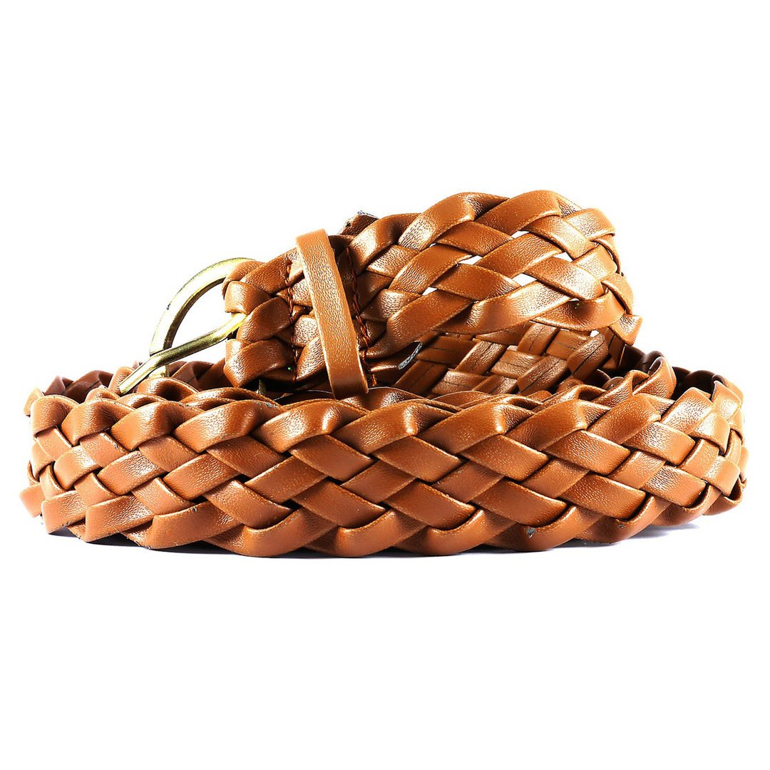 Women´s plaited belt - light brown